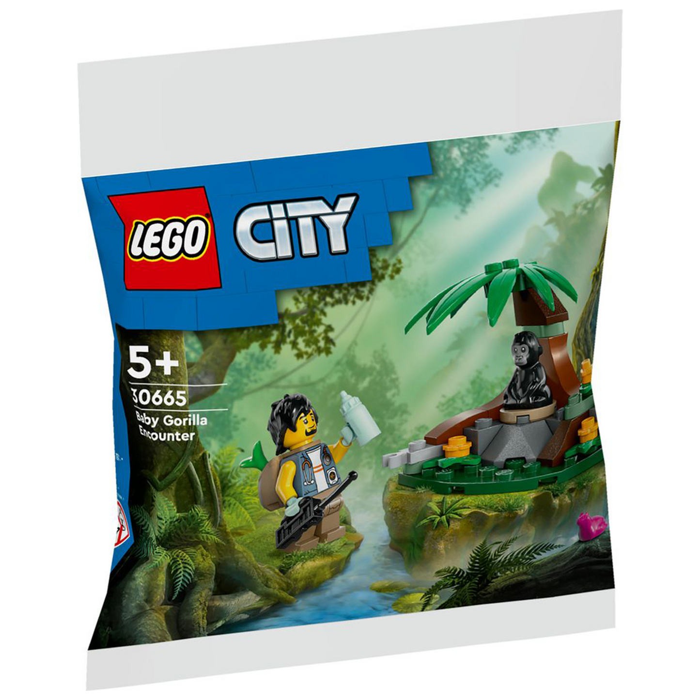 Dschungelforscher mit Baby-Gorilla - 30665