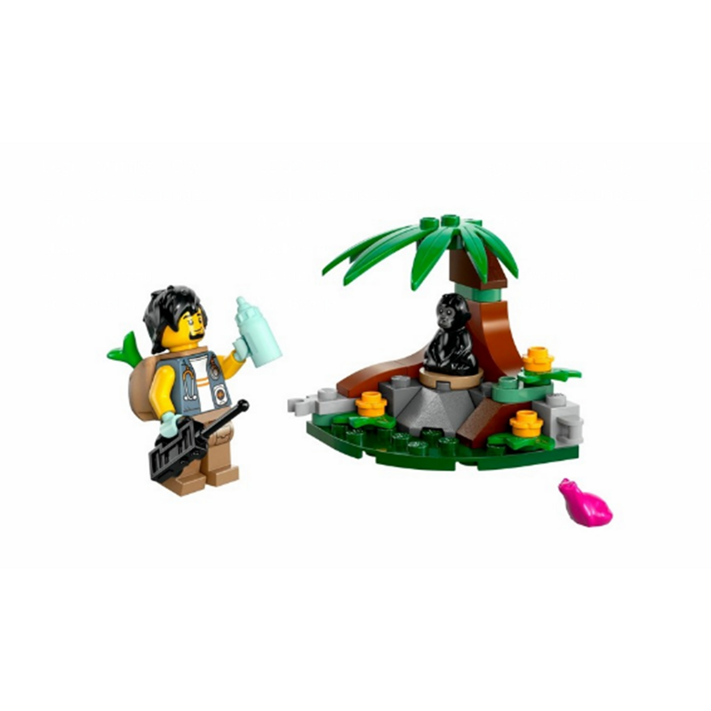 Dschungelforscher mit Baby-Gorilla - 30665