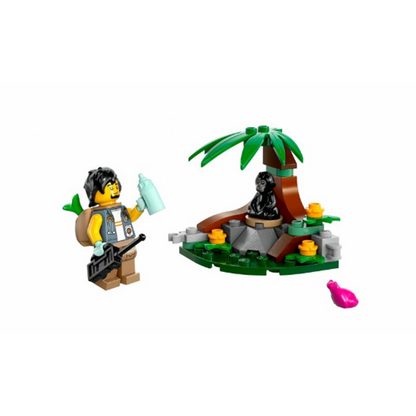 Dschungelforscher mit Baby-Gorilla - 30665