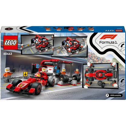 F1® Boxenstopp mit Boxencrew und Ferrari Flitzer - 60443